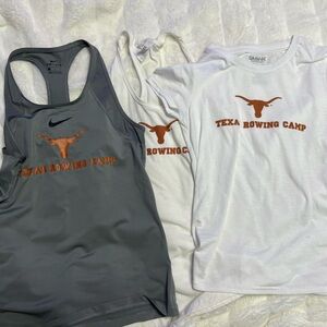 SET OF 3 texas rowing camp shirts/tanks